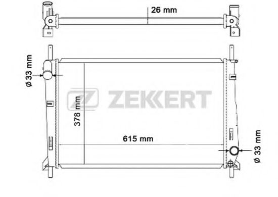 Радиатор охлаждения двигателя zekkert MK-1022