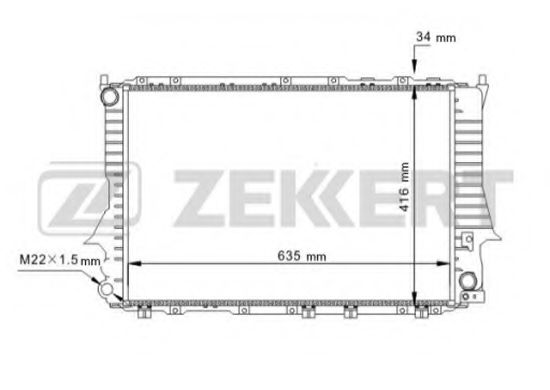 Радиатор охлаждения двигателя zekkert MK-1025