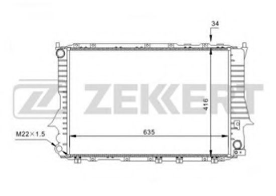Радиатор охлаждения двигателя zekkert MK-1026