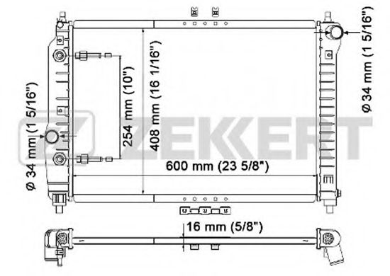 Радиатор охлаждения двигателя zekkert MK-1027