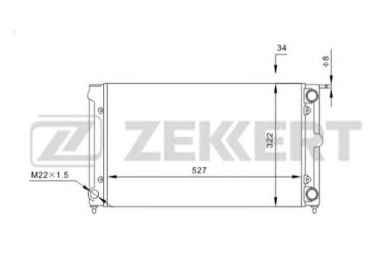 Радиатор охлаждения двигателя zekkert MK-1030
