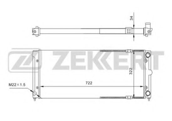 Радиатор охлаждения двигателя zekkert MK-1031