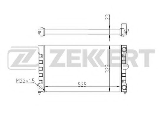 Радиатор охлаждения двигателя zekkert MK-1033