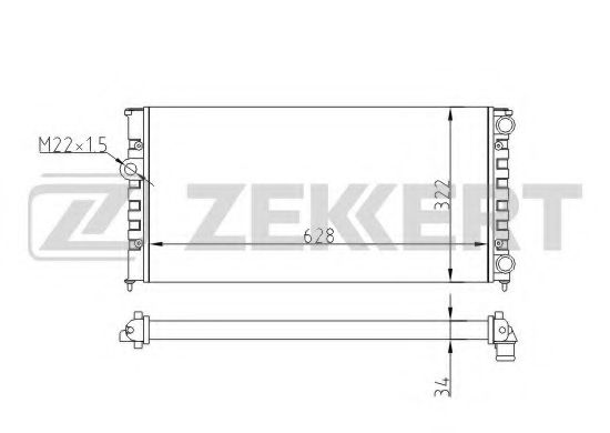Радиатор охлаждения двигателя zekkert MK-1036