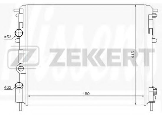 Радиатор охлаждения двигателя zekkert MK-1042