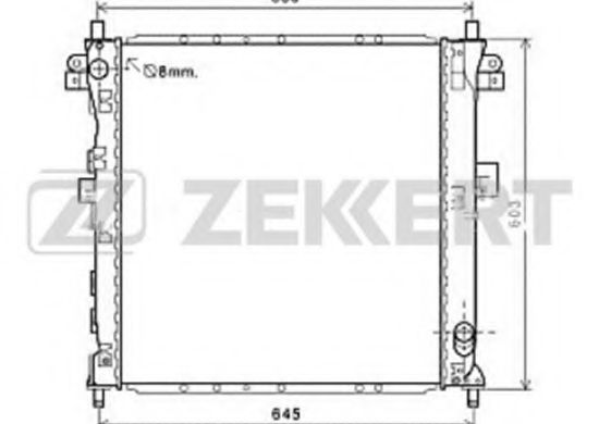 Радиатор охлаждения двигателя zekkert MK-1045