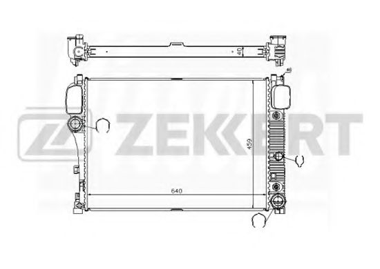 Радиатор охлаждения двигателя zekkert MK-1054