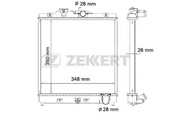 Радиатор охлаждения двигателя zekkert MK-1056