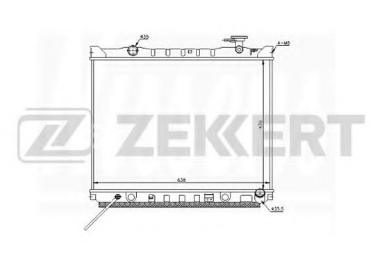Радиатор охлаждения двигателя zekkert MK-1059