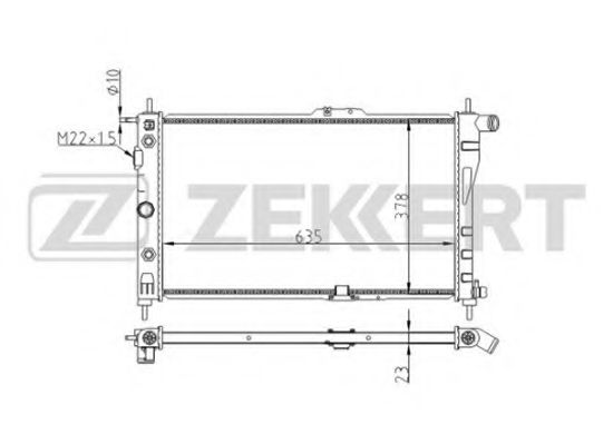 Радиатор охлаждения двигателя zekkert MK-1061