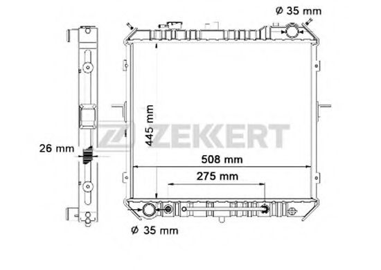 Радиатор охлаждения двигателя zekkert MK-1062