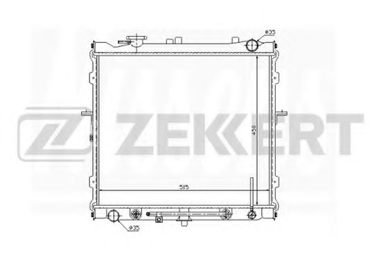 Радиатор охлаждения двигателя zekkert MK-1063