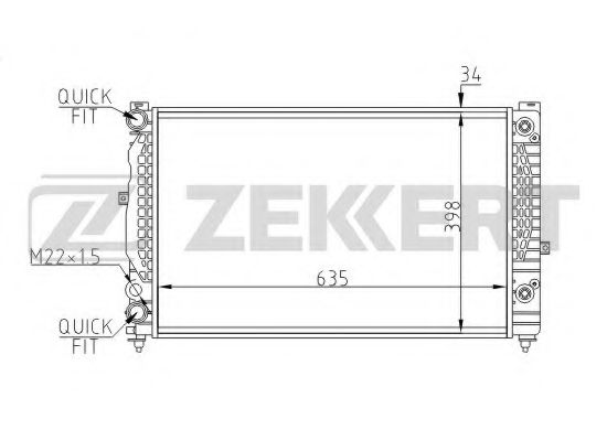 Радиатор охлаждения двигателя zekkert MK-1064
