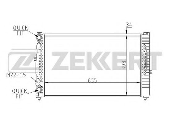 Радиатор охлаждения двигателя zekkert MK-1065