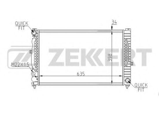 Радиатор охлаждения двигателя zekkert MK-1066