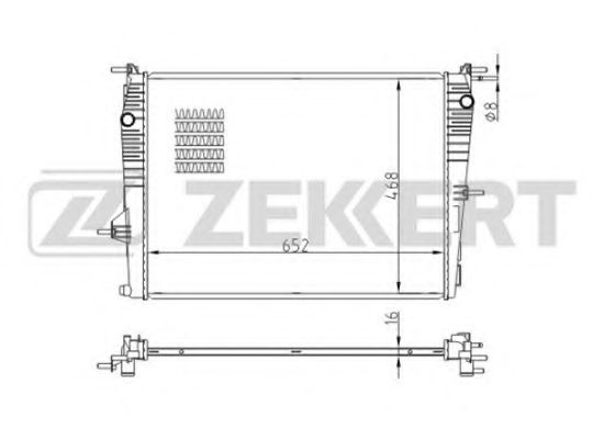 Радиатор охлаждения двигателя zekkert MK-1073