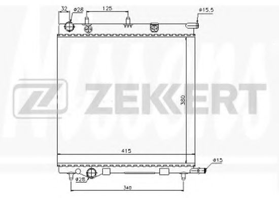 Радиатор охлаждения двигателя zekkert MK-1074