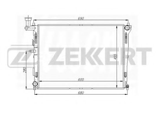 Радиатор охлаждения двигателя zekkert MK-1079