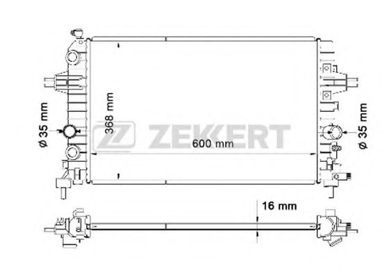 Радиатор охлаждения двигателя zekkert MK-1084