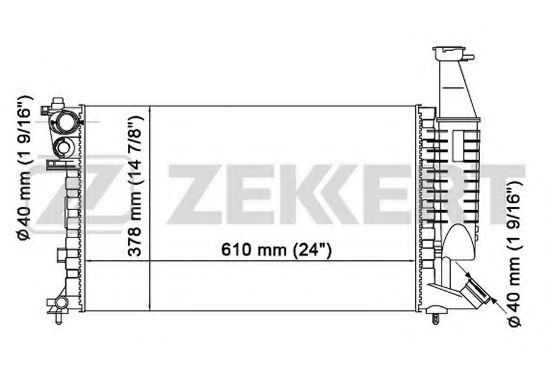 Радиатор охлаждения двигателя zekkert MK-1088