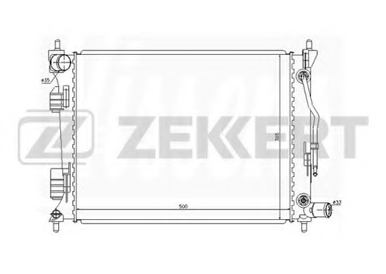Радиатор охлаждения двигателя zekkert MK-1095