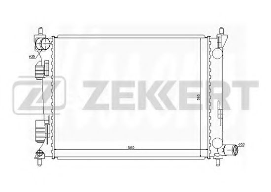 Радиатор охлаждения двигателя zekkert MK-1096