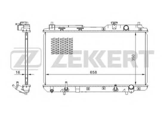 Радиатор охлаждения двигателя zekkert MK-1099