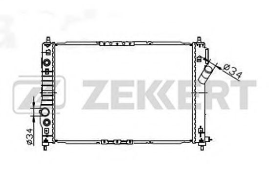 Радиатор охлаждения двигателя zekkert MK-1102