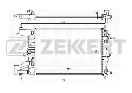 Радиатор охлаждения двигателя zekkert MK-1103