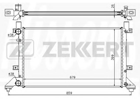 Радиатор охлаждения двигателя zekkert MK-1108