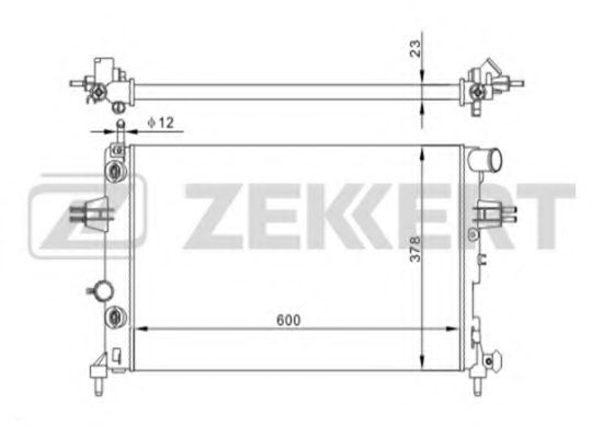 Радиатор охлаждения двигателя zekkert MK-1113