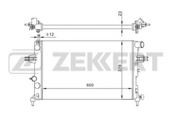 Радиатор охлаждения двигателя zekkert MK-1114