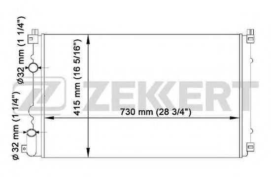 Радиатор охлаждения двигателя zekkert MK-1125