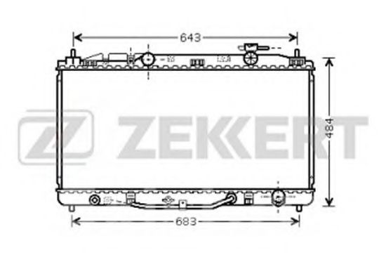 Радиатор охлаждения двигателя zekkert MK-1129