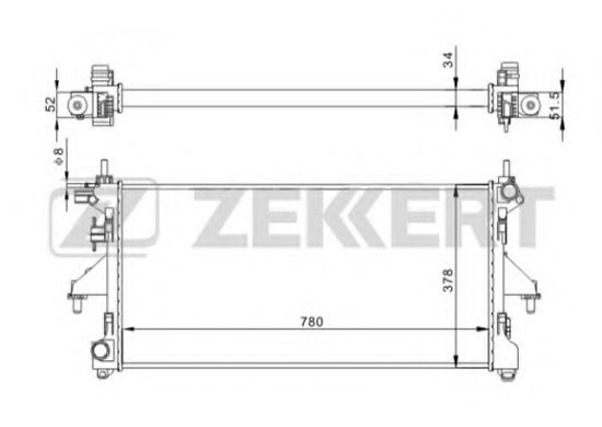 Радиатор охлаждения двигателя zekkert MK-1133