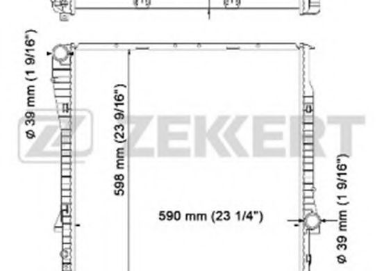 Радиатор охлаждения двигателя zekkert MK-1137