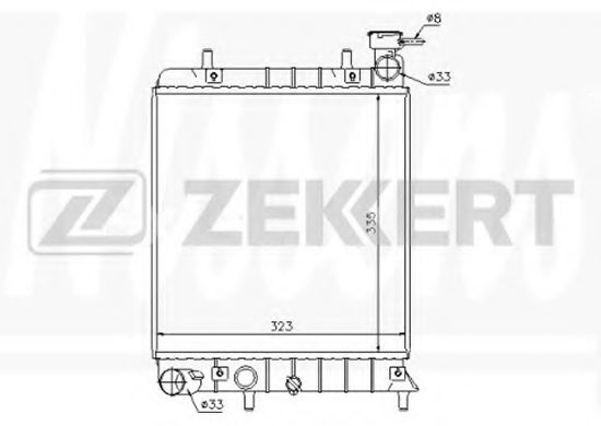Радиатор охлаждения двигателя zekkert MK-1142