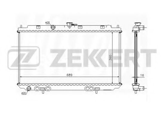 Радиатор охлаждения двигателя zekkert MK-1144