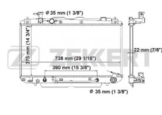Радиатор охлаждения двигателя zekkert MK-1151