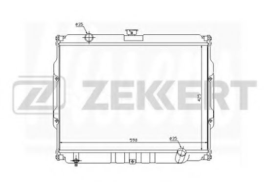 Радиатор охлаждения двигателя zekkert MK-1154