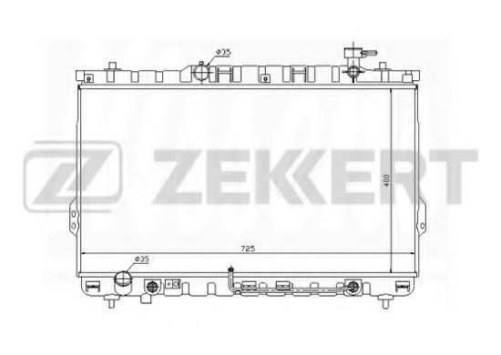 Радиатор охлаждения двигателя zekkert MK-1155
