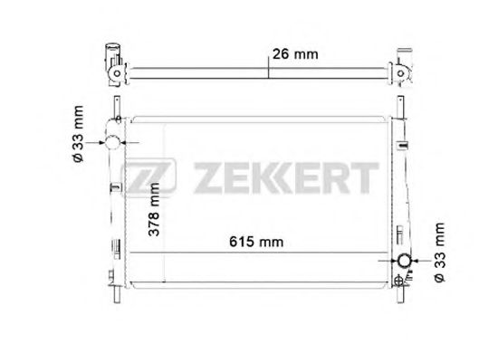 Радиатор охлаждения двигателя zekkert MK-1157