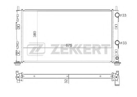 Радиатор охлаждения двигателя zekkert MK-1158