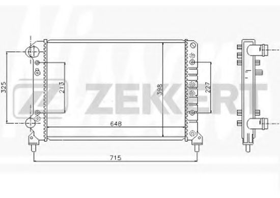 Радиатор охлаждения двигателя zekkert MK-1160