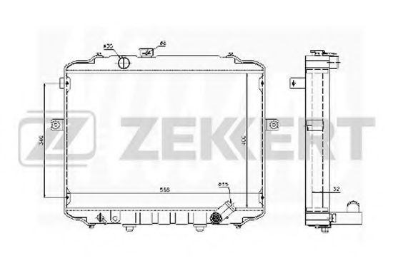 Радиатор охлаждения двигателя zekkert MK-1161