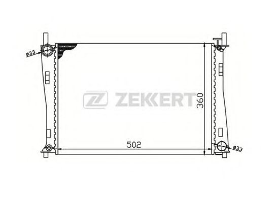 Радиатор охлаждения двигателя zekkert MK-1162