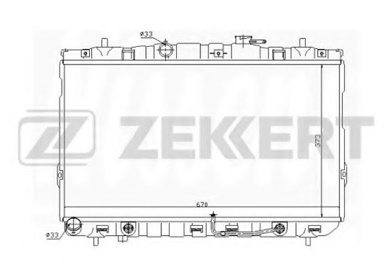 Радиатор охлаждения двигателя zekkert MK-1165