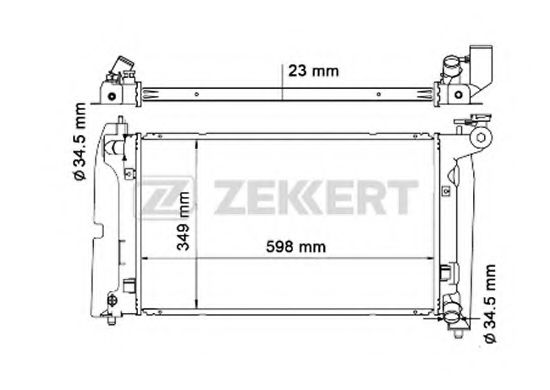 Радиатор охлаждения двигателя zekkert MK-1167