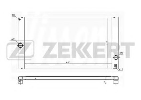 Радиатор охлаждения двигателя zekkert MK-1187