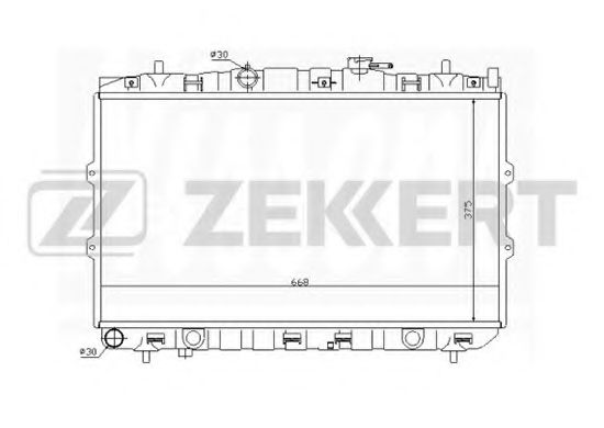 Радиатор охлаждения двигателя zekkert MK-1189